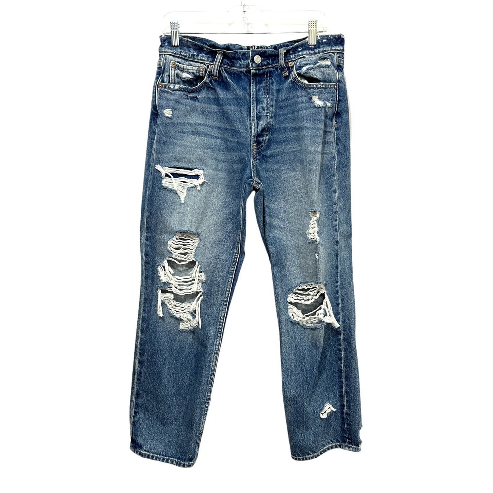 Gap Distressed Cheeky Straight Leg Jeans Size 8/29